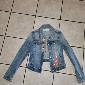 Pilcro And The Letter Press Light Blue Denim Jacket For Women.